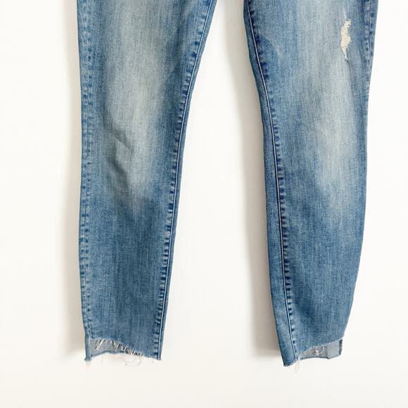 MOTHER The Looker Ankle Step Fray Jeans Where There's Smoke 26 - Picture 6 of 14